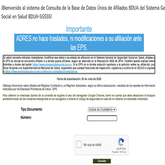 CONSULTE SU EPS 